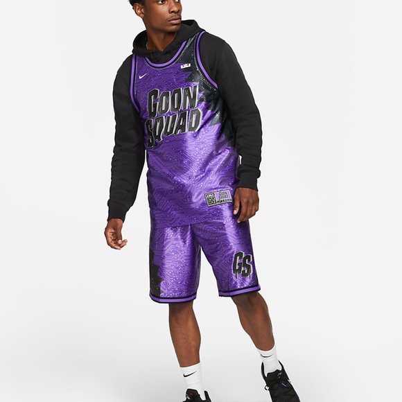 NIKE LEBRON X SPACE JAM GOON SQUAD DRI-FIT BASKETBALL SHORTS Purple DJ3875-560 - Picture 11 of 12